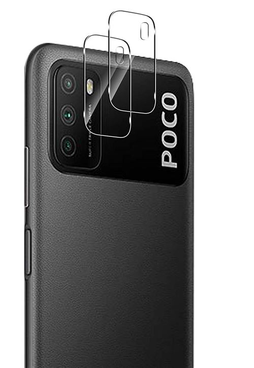 Protection Caméra Transparent pour Xiaomi Poco M3 [Lot de 2] Verre Lentille Appareil Photo Arrière Film Protection Phonillico®