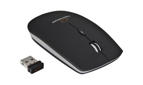 Esperanza EM120K - Muis - optisch - 4 knoppen - draadloos - 2.4 GHz - USB draadloze ontvanger - zwart