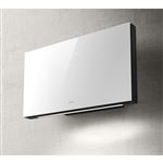 Elica Plat WH/F/80 - Hotte - hotte décorative - largeur : 80 cm - profondeur : 25 cm - extraction et recirculation (avec kit d'extraction supplémentaire) - Blanc verre