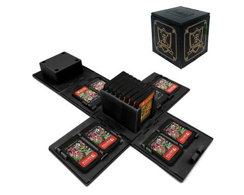 【Nom du magasin: WISETONY®】Boîtes de rangement avec 16 poches pour jeux Nintendo Switch - Noir∨