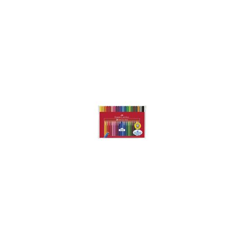 FABER-CASTELL Stylo feutre GRIP COLOUR MARKER, &eacute;tui de 20 - Lot de 3
