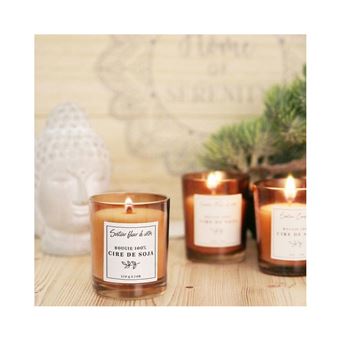 BOUGIE PARFUMEE CIRE DE SOJA ET BOITE H8CM M12