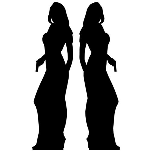 Figurine en carton Secret Agent Girl, Double Pack 183 cm