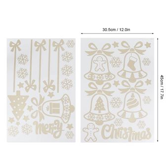 12 Pièces Noël Décoration DIY Autocollant Fenêtres, Flocons