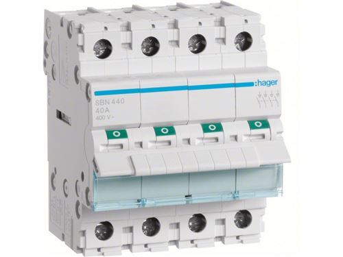 Hager Sbn440 Interruttore Modulare 40a 4 Poli