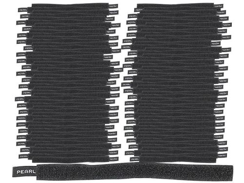 Pearl : 100 bandes scratch de fixation - 17 cm x 17 mm - Noir