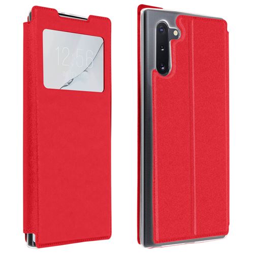 Housse pour Samsung Galaxy Note 10 Porte-carte Support Vidéo rouge
