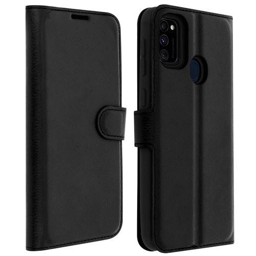 Étui pour Galaxy M31 / M30s / M21 Porte-cartes Fonction Support Aspect Grainé Noir