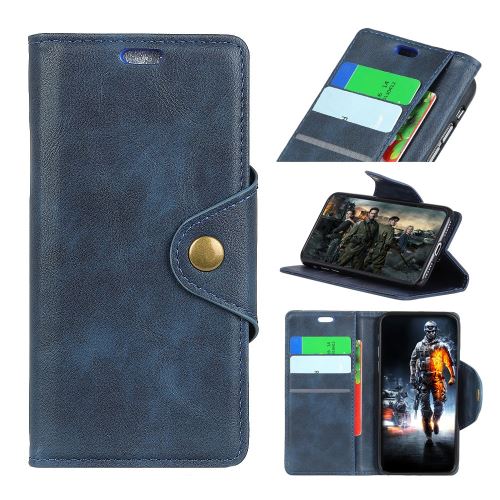 Etui en PU avec support couleur bleu pour Huawei Enjoy 9/Y7 Pro (2019)