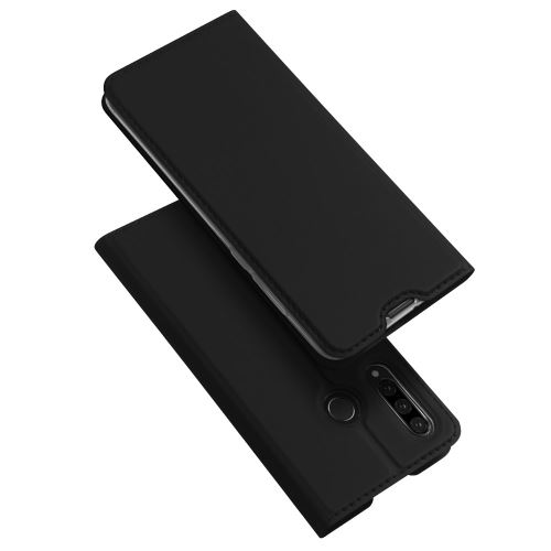 Etui en PU Skin Pro Series avec lecteur de carte noir pour votre Huawei Nova 4e/P30 Lite