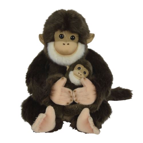 SIMBA TOY Peluche Singe Assis Avec Bebe 25 cm