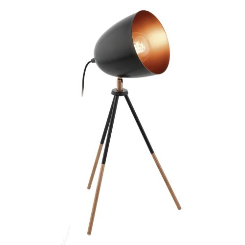 Lampe à poser vintage Chester H44 cm - Noir