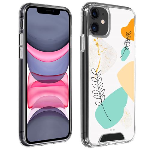 Coque pour iPhone 11 Imprimé Feuilles Laurier Made In France Antichoc
