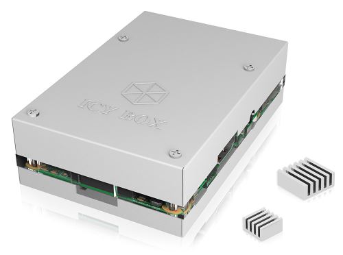 Raidsonic ICY BOX Schutzboîte pour Raspberry Pi 2 et 3 - Aluminium