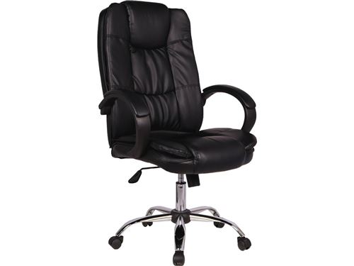 fauteuil de bureau à roulettes hugo - noir
