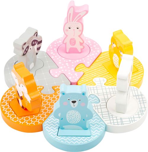 Small Foot casse-tête Animaljunior en bois 19 cm 12 pièces