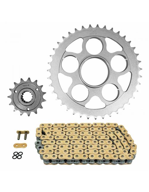 Kit chaine adaptable ducati 1100 monster 2009+2012, monster s 2009+2012, monster abs 2009+2010 525 15x39