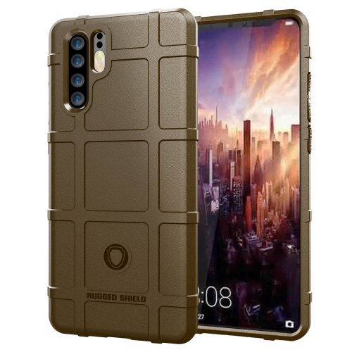 Coque en TPU grille carrée marron pour votre Huawei P30 Pro