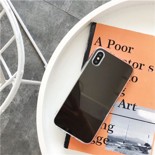 Coque en TPU miroir noir pour votre Apple iPhone X