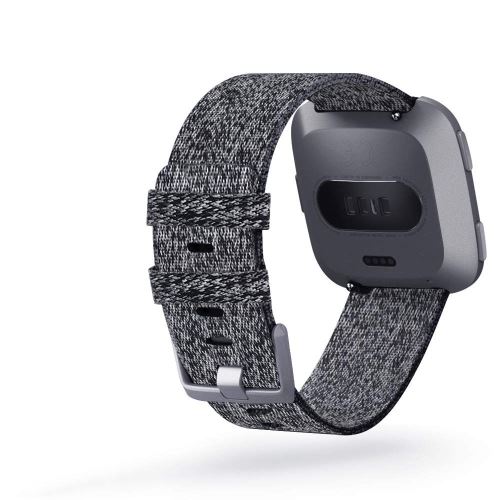 10€ sur Bracelet en nylon Toile noir pour votre Fitbit Versa/Versa 2/Versa  Lite Edition - Bracelet connecté - Achat & prix