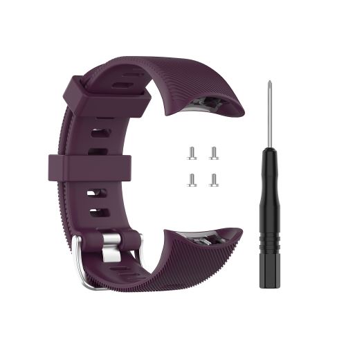 Oem Violet Bracelet Sport En Silicone Remplacement Pour Garmin Forerunner 45 / 45S - Foncé