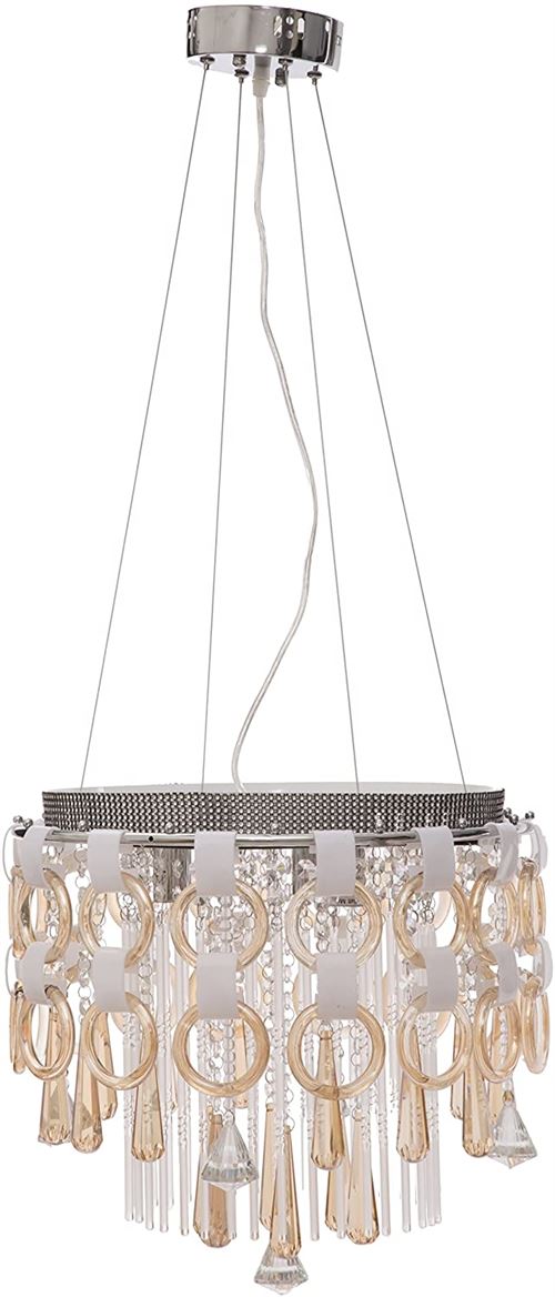 Mauro Ferretti 1707970000 Abat-jour de plafond Ring, métal, transparent, 40 x 26 cm