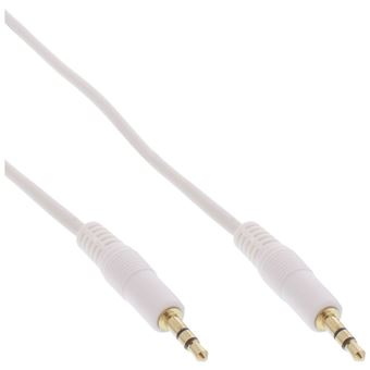 Câble double jack 3.5 mm Blanc - 3m - Connectique Audio / Vidéo - Achat &  prix