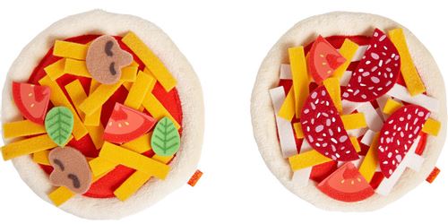 Haba mini-pizzas junior 12 cm polyester rouge 2 pièces