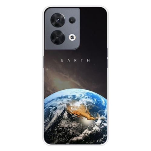 Coque en silicone imprimée compatible Oppo Reno 8 5G Earth