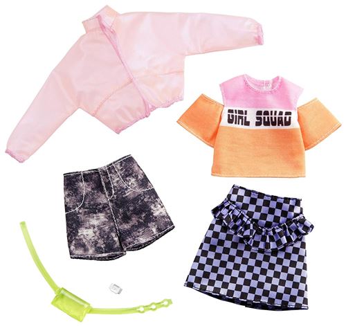 Barbie ensemble de vêtements jupe et short de poupée ado 2-pièces