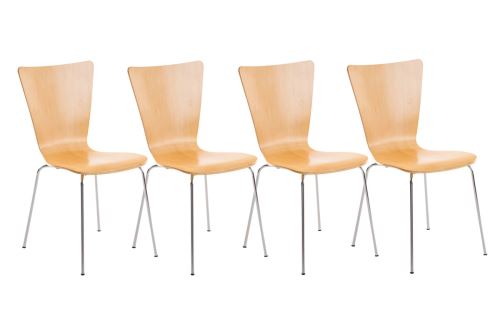 Lot de 4 chaises Aaron , Nature