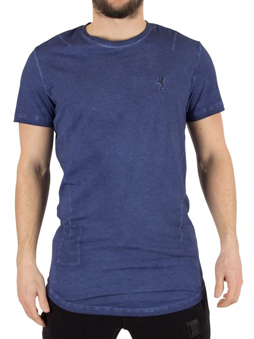 Religion Homme Wash Oil Logo T-Shirt, Bleu