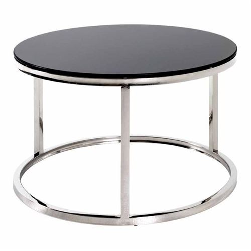 Non Communiqué Noir Table D'appoint Design "Noja" 60Cm