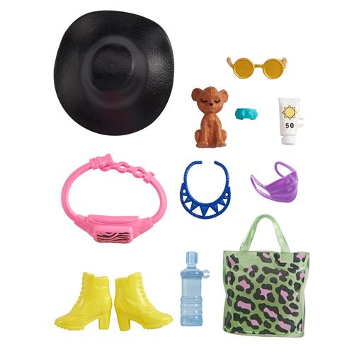 Barbie Fashion Pack - Wildlife Fashion Storytelling Pack - Contient 11 Accessoires