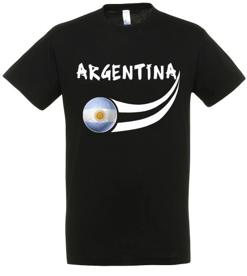Supportershop T-Shirt Argentine Enfant, Noir, FR : (Taille Fabricant : 10 Ans)