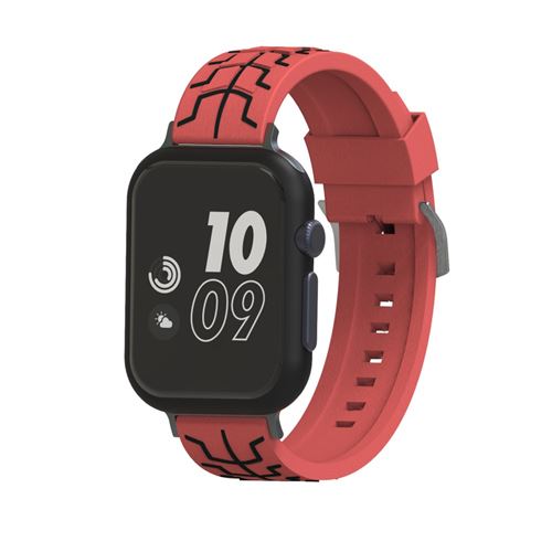 Bracelet en silicone motif d'os de poisson mou rouge/noir pour votre Apple Watch Series 4 44mm/Series 3/2/1 42mm