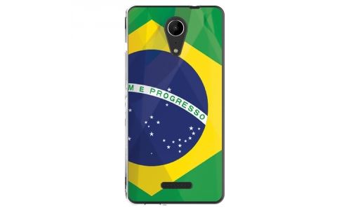 Coque souple pour Wiko Tommy 2 avec impression Motifs drapeau du Brésil
