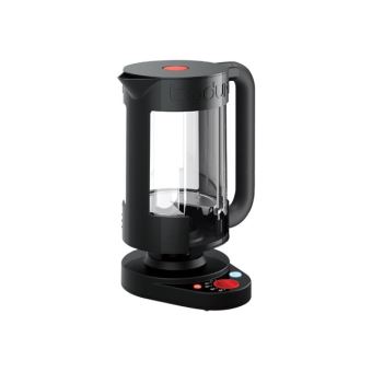 Bodum Bistro Bouilloire Électrique Double Paroi - Température Réglable 60-100°C - 1.1L - Verre Borosilicate - Noir