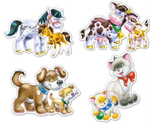 Puzzle 4 Pièces : 4 Puzzles : Chacun son petit, Castorland