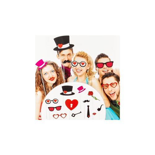 Accessoires amusants pour photos romantiques (pack de 12)