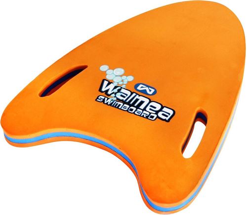 Waimea planche de natation junior 44,5 x 30 x 3 cm mousse EVA orange/bleu