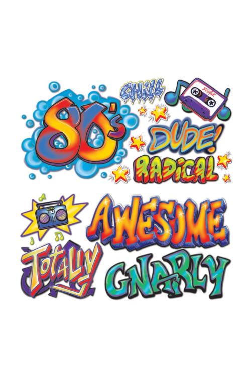 Sachet De 15 Graffitis Annees 80 - Multicolores