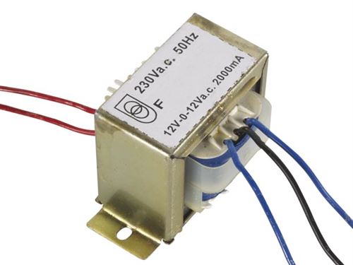 Jlelectroniq Tranformateur Chassis Ouvert 34 Va 2 X 12 V~ 1400 Ma Max.