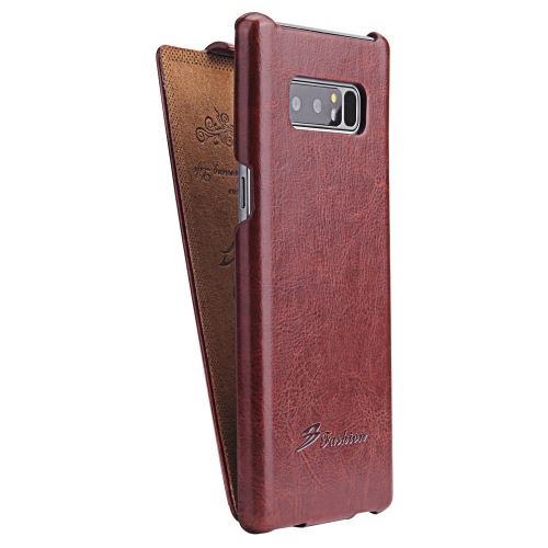 Galaxy Note 8 Housse Etui Cuir Pu Texture Huilé Marron Als90676
