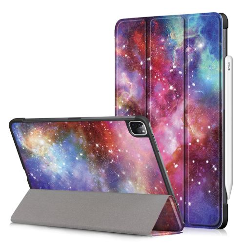 Etui en PU + TPU impression de motifs avec support tri-pliure espace cosmique violet pour votre Apple iPad Pro 11 pouces (2020)