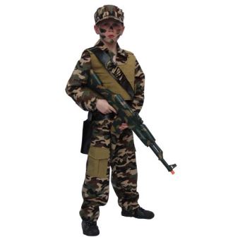 Déguisement militaire soldat enfant 14 ans (arme non incluse) - 1