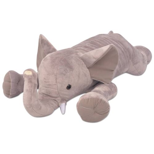 vidaXL Éléphant jouet en peluche XXL 95 cm Grand nounours pour enfants