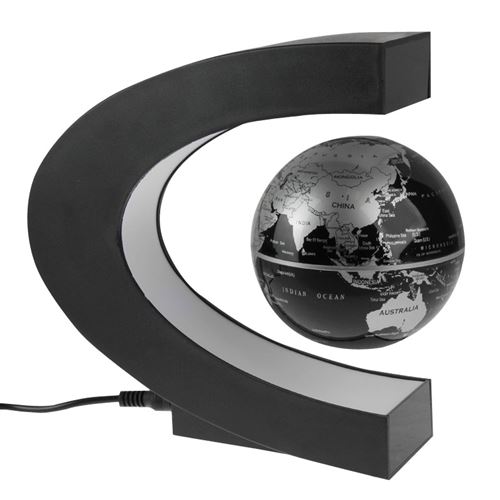 Globe Terrestre Lévitant Futuriste LED Multicolore Capteur Magnétique 360 Degrés