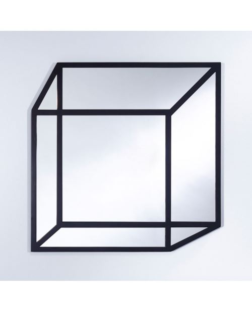 MIROIR DELUSION Modern Rectangulaire Noir 76 x 76 cm