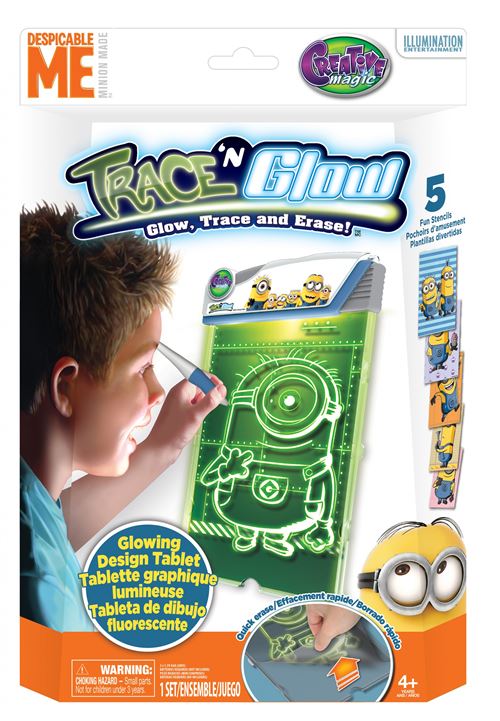 Basic Fun Jeu de caractères 3D Trace n Glow Minions